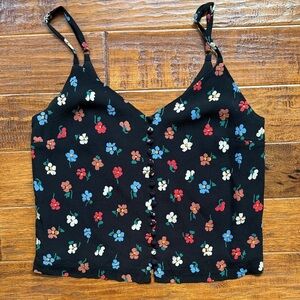 Madewell Button-Down Cami in Pressed Flowers Floral Camisole, size 4